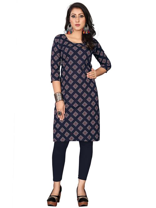 women three quarter sleeve straight kurta - 21297782 - Very Small Image - 1