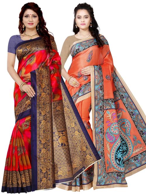 pack of 2 printed saree - 21298087 - Very Small Image - 1