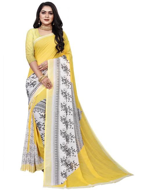 women printed saree with blouse - 21298197 - Very Small Image - 1