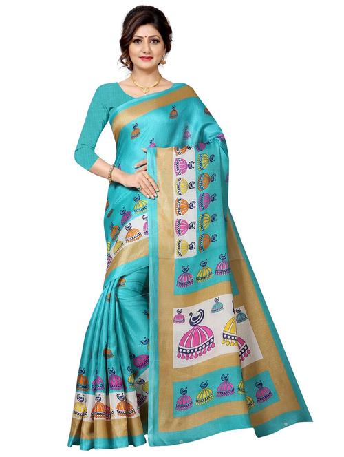 women light blue printed saree - 21298295 - Very Small Image - 1
