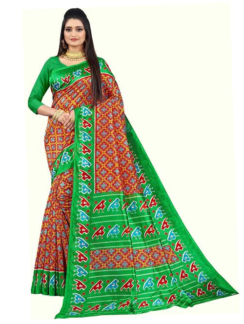 women red self design patola saree with blouse - 21298355 - Very Small Image - 1