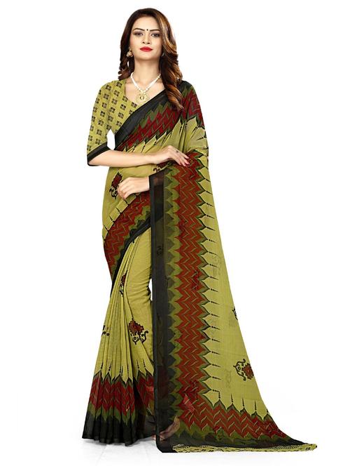women printed saree with blouse - 21298381 - Very Small Image - 1