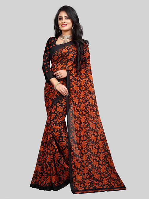 women printed saree with blouse - 21298823 - Very Small Image - 1