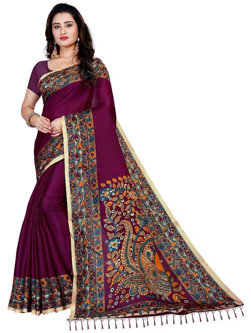 women printed saree with blouse - 21298826 - Very Small Image - 1