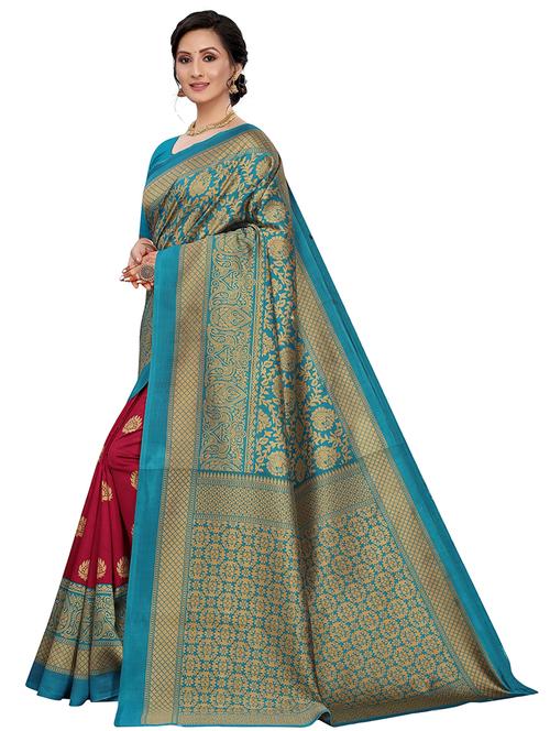 pack of 2 multi colored combo saree with blouse - 21298870 - Very Small Image - 1