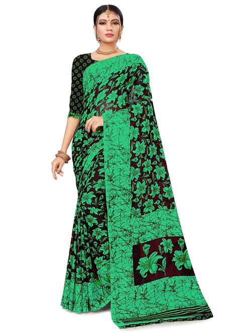 women printed saree with blouse - 21299388 - Very Small Image - 1