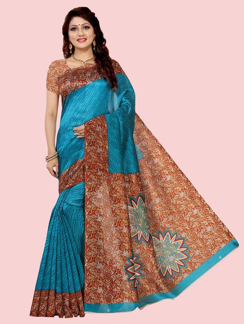 women printed saree with blouse - 21299719 - Very Small Image - 1