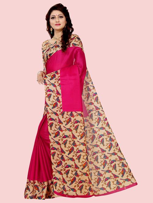 women printed saree with blouse - 21299814 - Very Small Image - 1