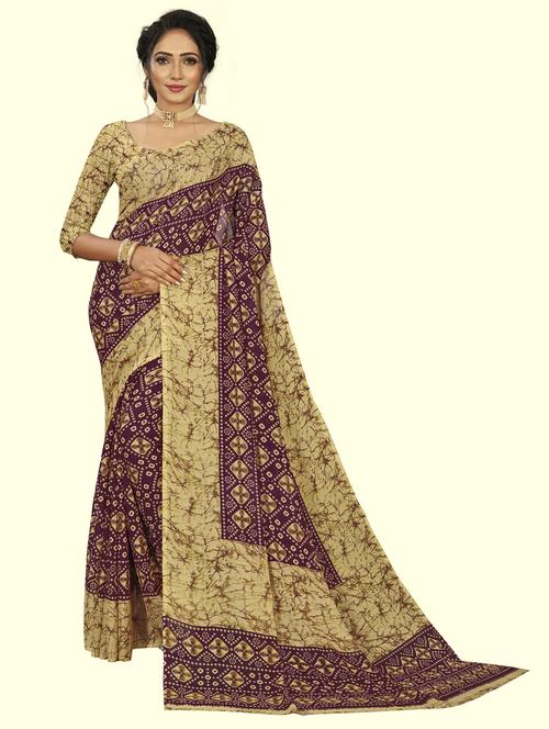 women printed saree with blouse - 21300938 - Very Small Image - 1