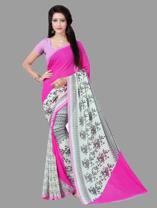 women printed saree - 21300990 - Very Small Image - 1