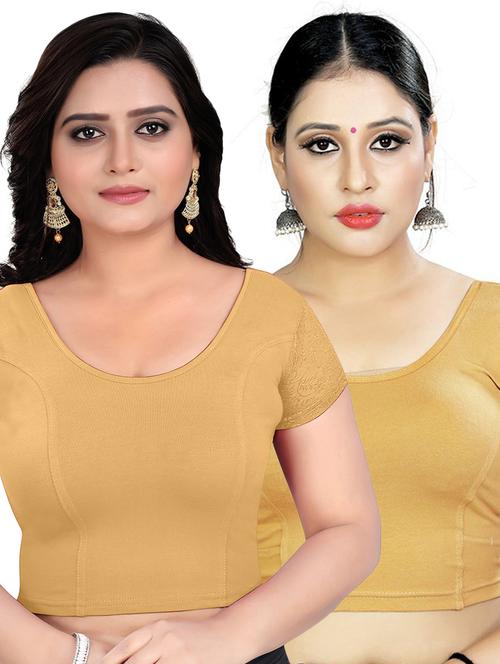 women pack of 2 solid blouse - 21301239 - Very Small Image - 1