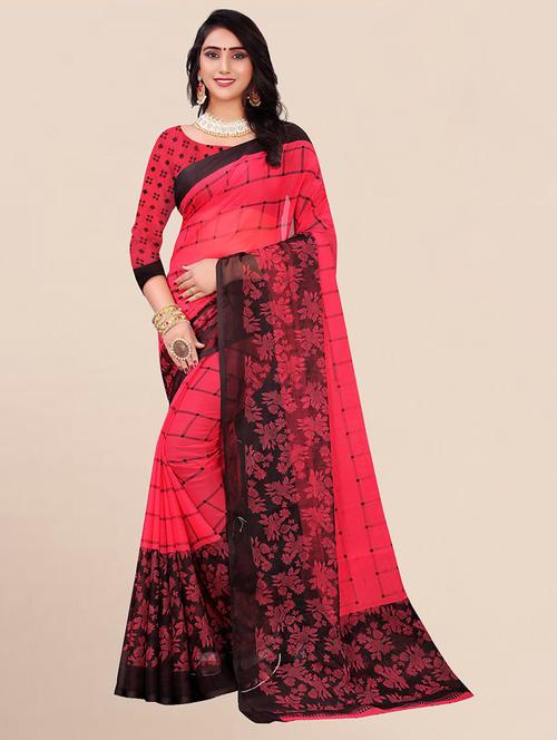 women printed saree with blouse - 21301793 - Very Small Image - 1