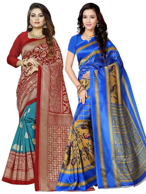 pack of 2 printed saree - 21302026 - Very Small Image - 1