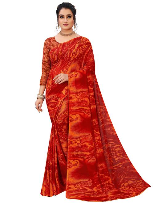 women printed saree with blouse - 21302182 - Very Small Image - 1