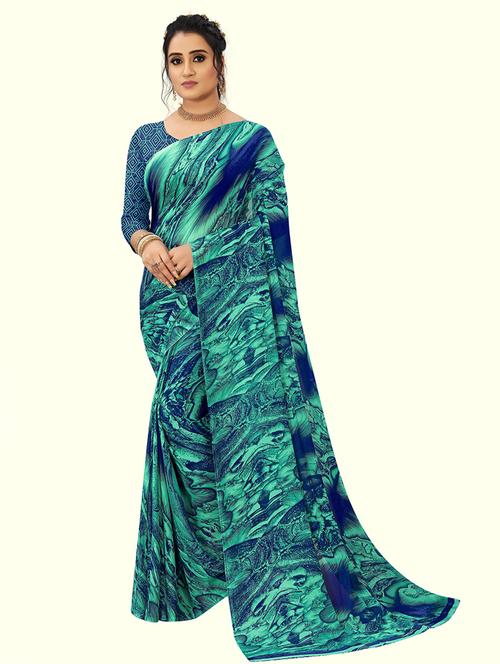 green bhagalpuri saree with blouse - 21302584 - Very Small Image - 1
