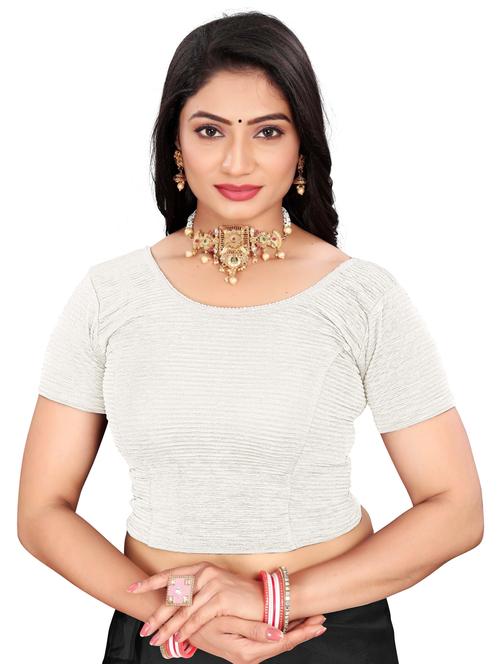 women self design round neck blouse - 21302728 - Very Small Image - 1