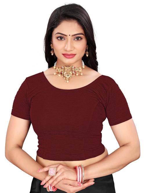 women self design short sleeves blouse - 21302741 - Very Small Image - 1