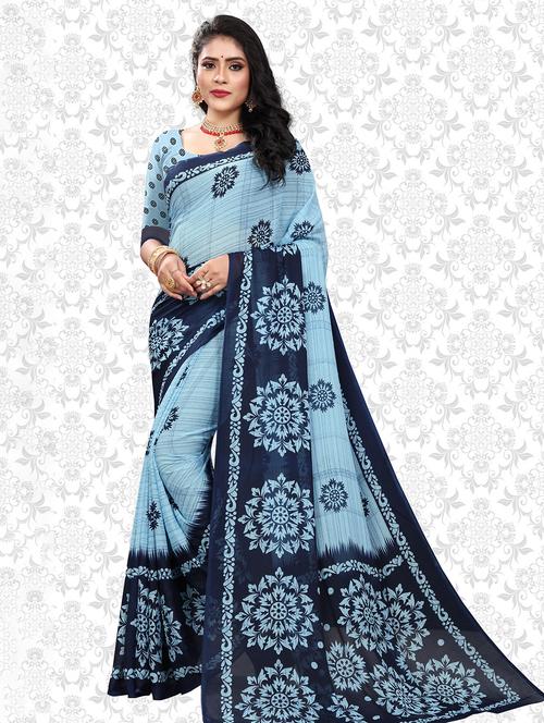 women printed saree - 21303008 - Very Small Image - 1
