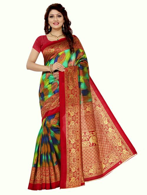 women printed saree with blouse - 21303223 - Very Small Image - 1