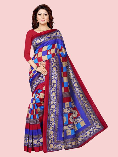 multi colored art silk patola saree - 21303258 - Very Small Image - 1
