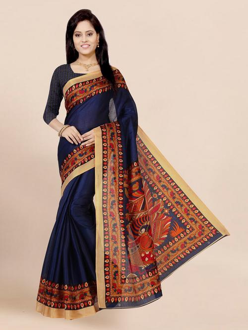 women printed saree with blouse - 21303318 - Very Small Image - 1