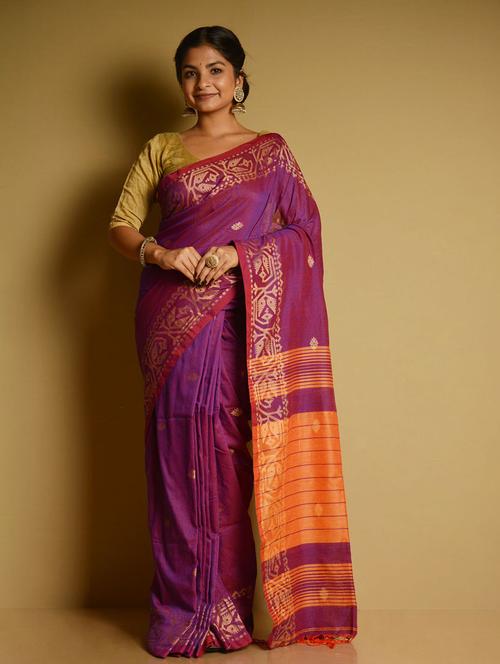 women self design handloom saree - 21304152 - Very Small Image - 1