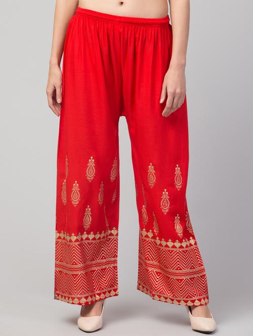 women mid-rise printed wide-leg palazzo - 21304529 - Very Small Image - 1