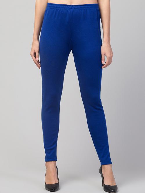 blue wool leggings bottom wear - 21304976 - Very Small Image - 1