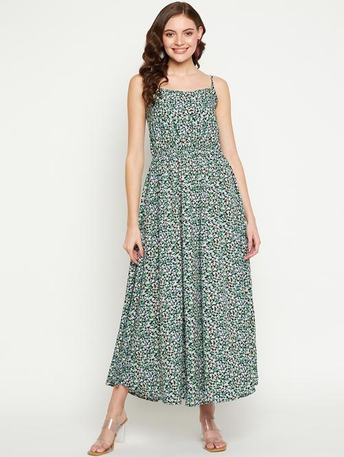 multi colored crepe fit & flare dress - 21305928 - Very Small Image - 1