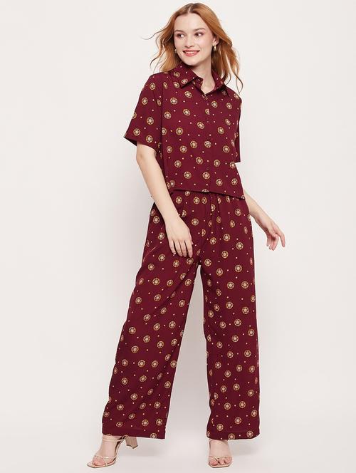 yellow crepe shirt and trouser co-ord set - 21306097 - Very Small Image - 1