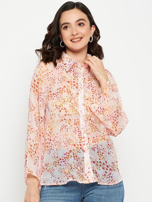 white chiffon regular shirt - 21306193 - Very Small Image - 1