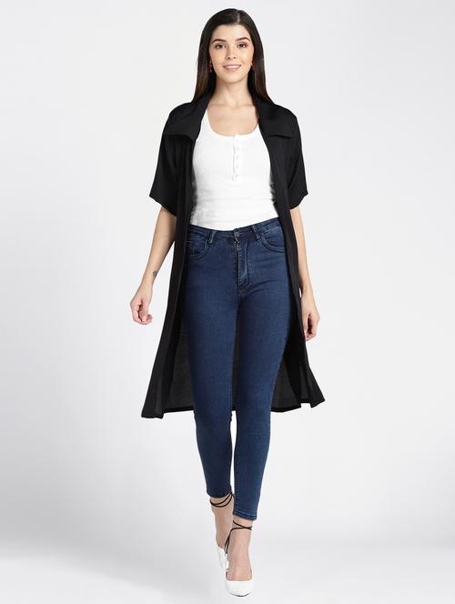 black cotton blend shrug - 21306218 - Very Small Image - 1
