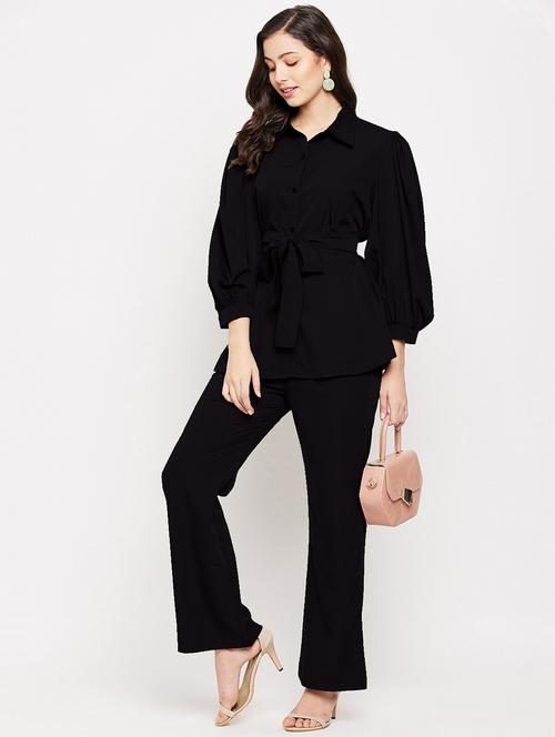 women black shirt style top - 21306263 - Very Small Image - 1