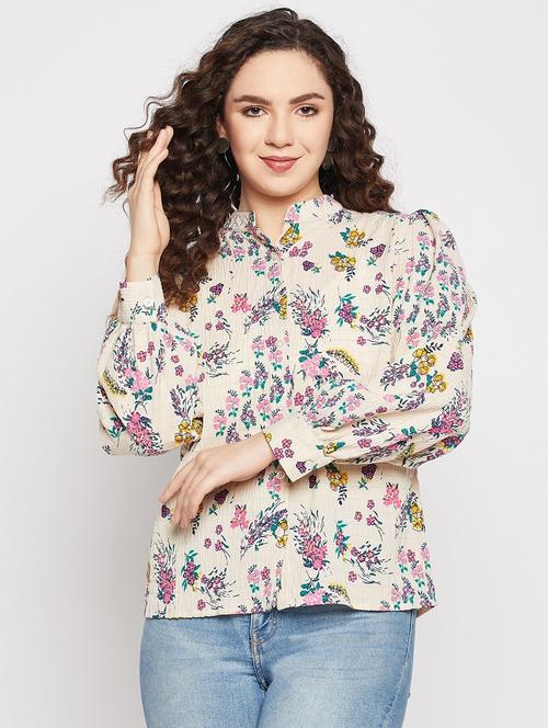 off white georgette shirt top - 21306282 - Very Small Image - 1