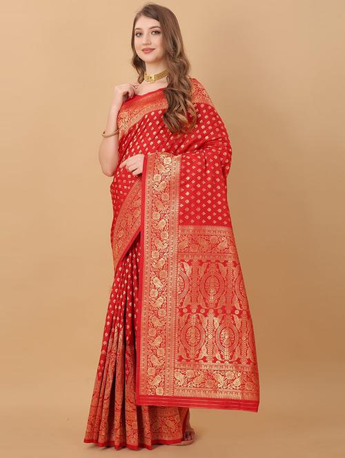 women jaquard work kanjivaram saree with blouse - 21306822 - Very Small Image - 1