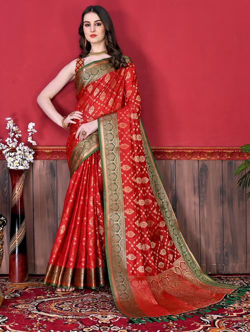 women jaquard work kanjivaram saree with blouse - 21306867 - Very Small Image - 1