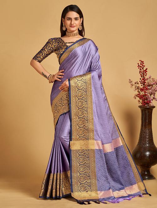 women self design banarasi saree with blouse - 21307027 - Very Small Image - 1