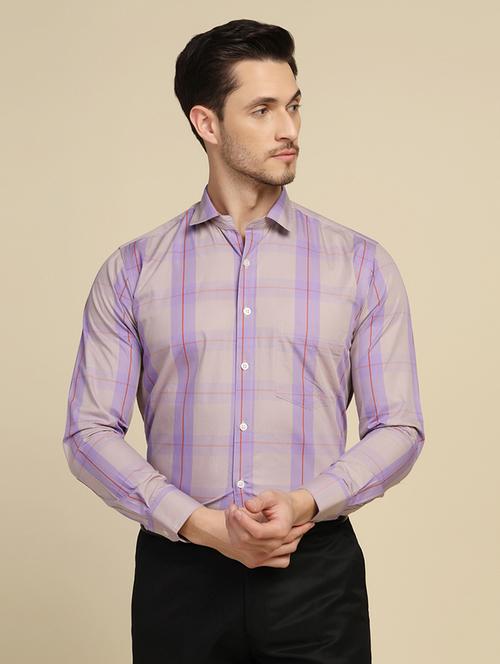men long sleeved checkered formal shirt - 21307855 - Very Small Image - 1