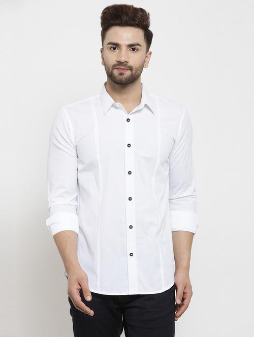 men long sleeved solid casual shirt - 21308081 - Very Small Image - 1
