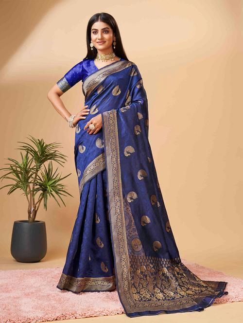 women self design banarasi saree - 21309344 - Very Small Image - 1