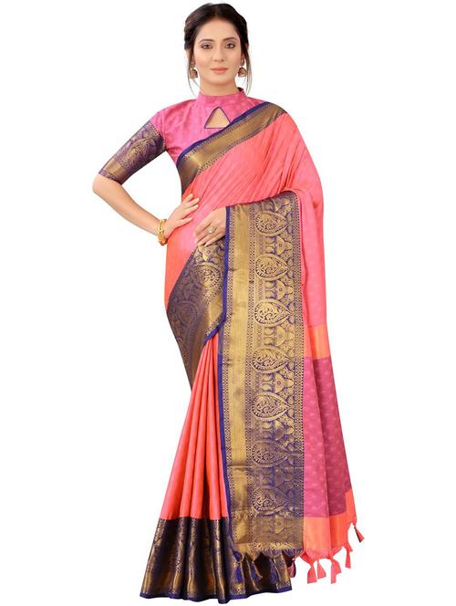 women self design banarasi saree with blouse - 21309864 - Very Small Image - 1