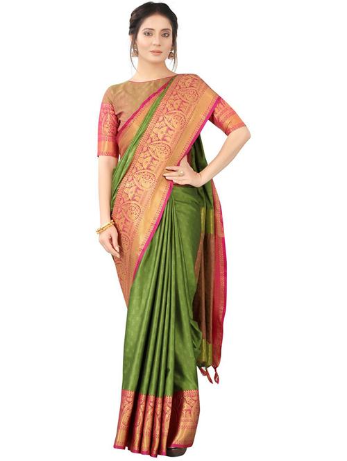 women self design banarasi saree with blouse - 21309865 - Very Small Image - 1