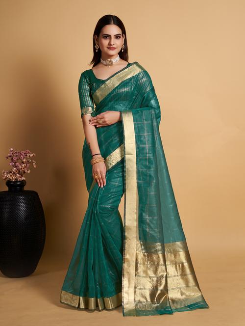 women self design banarasi saree with blouse - 21310291 - Very Small Image - 1