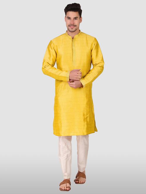 men mandrain neck kurta pyjama set - 21313648 - Very Small Image - 1