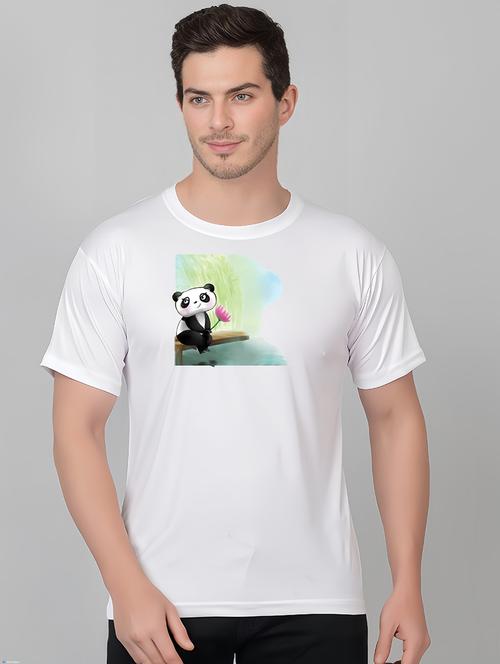 men round neck chest print t-shirt - 21313996 - Very Small Image - 1