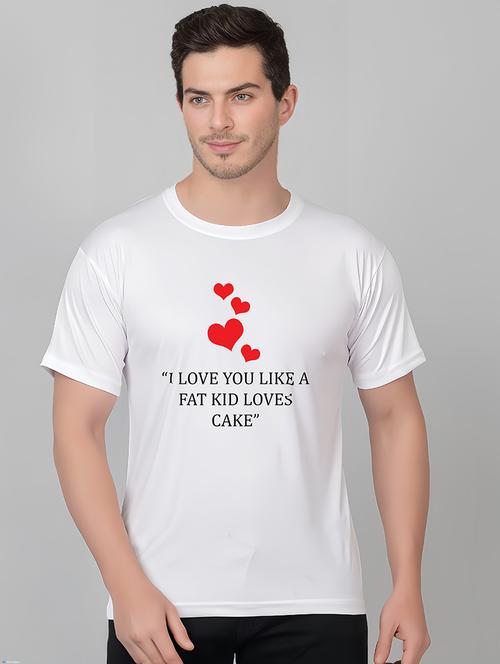 men round neck front print t-shirt - 21314017 - Very Small Image - 1
