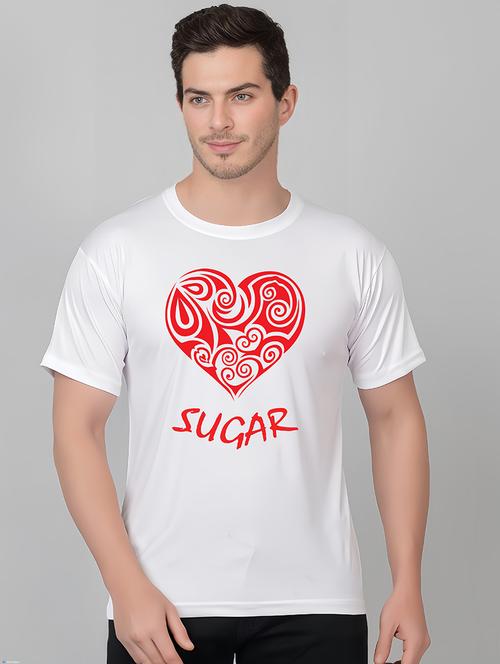 men round neck front print t-shirt - 21314065 - Very Small Image - 1