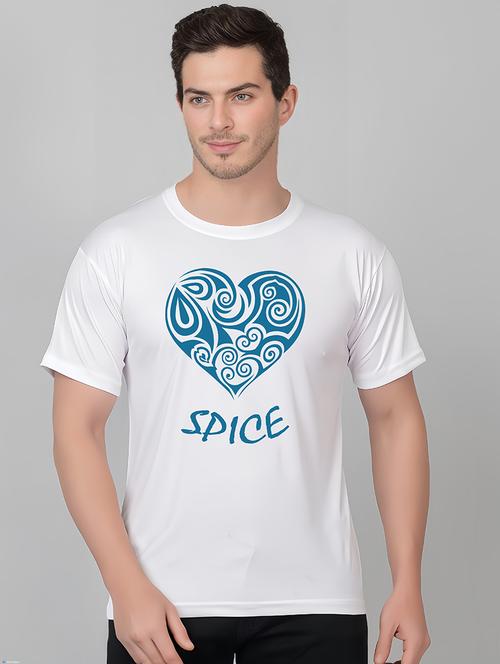 men round neck front print t-shirt - 21314066 - Very Small Image - 1