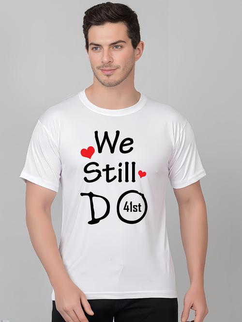 men round neck front print t-shirt - 21314216 - Very Small Image - 1