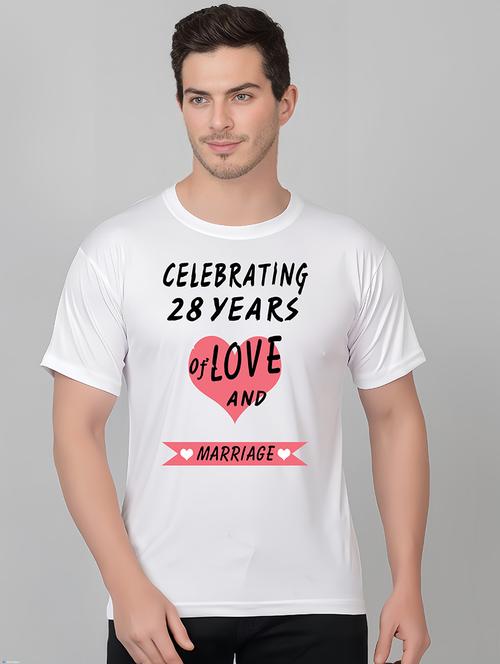men round neck front print t-shirt - 21314444 - Very Small Image - 1